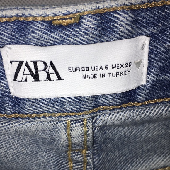 Zara Blue Denim Jeans | Size 6 - Picture 3 of 5